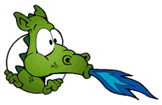 Draco, the FlameFix dragon mascot